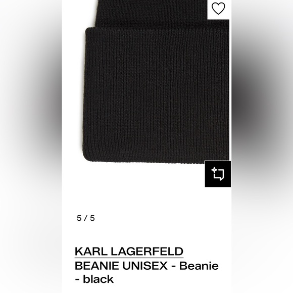 Karl Lagerfeld Black Unisex Beanie main image 7